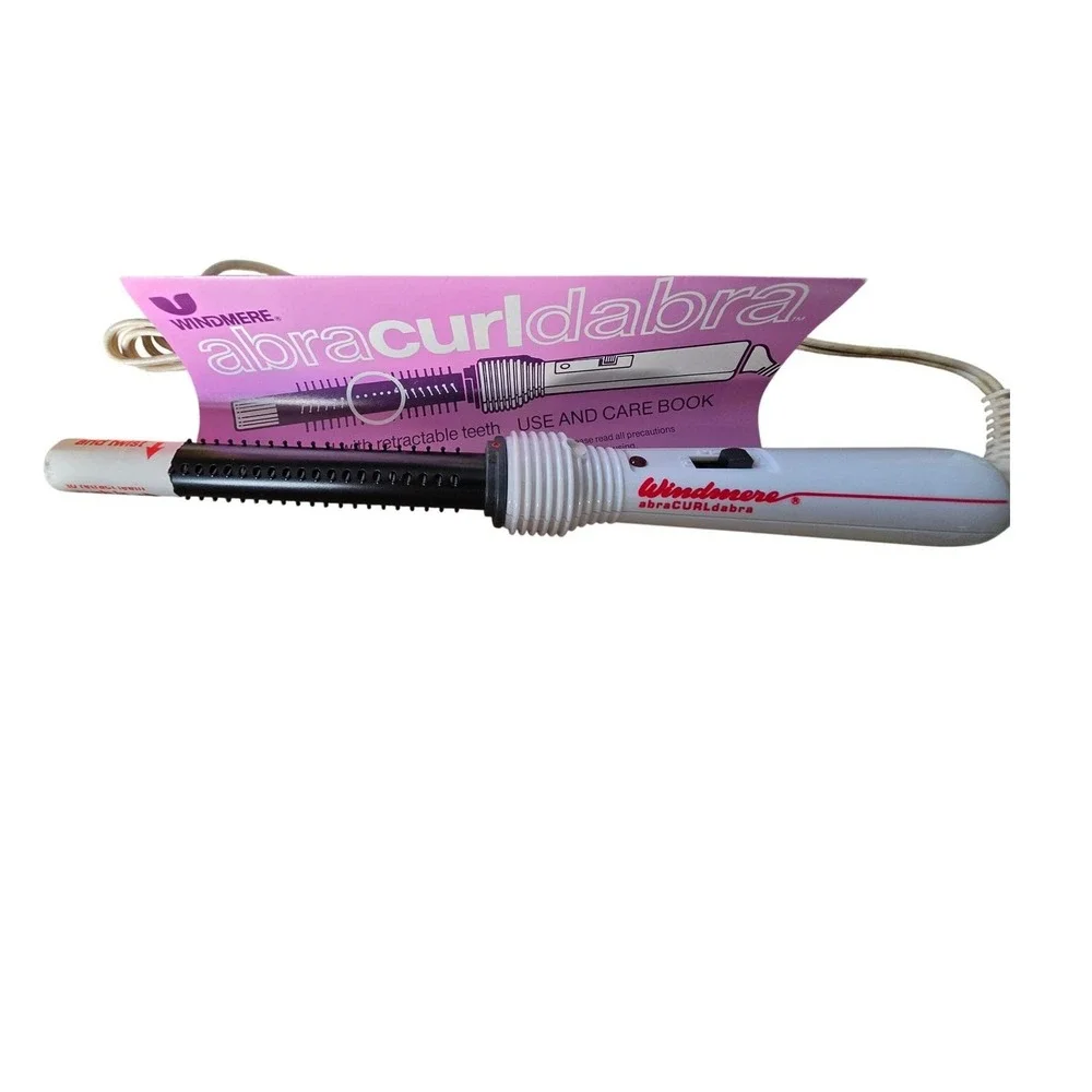 Windmere abraCURLdabra Vintage Retractable Teeth Curling Wand‎ Hair Styler White